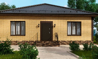 Проекты одноэтажных домов из кирпича | Строй-Ксл - Киселёвск от 3606 рублей